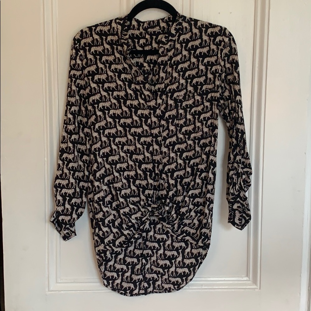 DVF silk button down